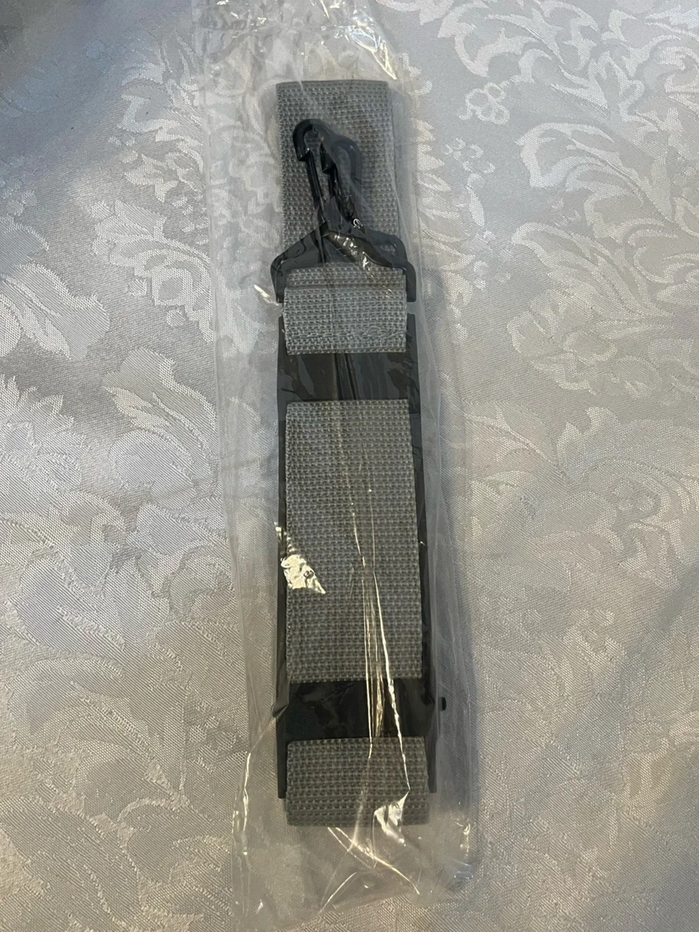 Men's Black Duffel Bag with Gray Straps - Classic Travel & Gym Bag